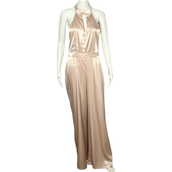 Leith Satin Halter Jumpsuit Size Medium - Picture 4 of 9